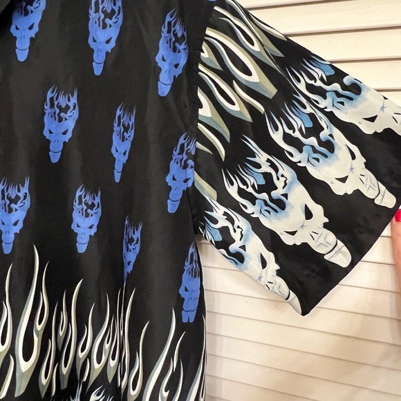 Scorpio USA Men’s XL Skull and Flames Shirt - Picture 3 of 12